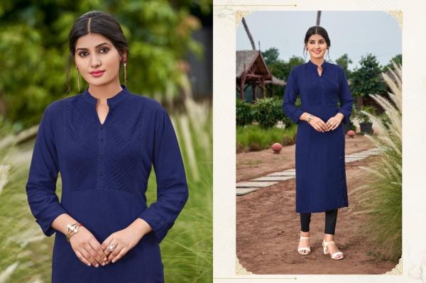 Poonam Smit Pintex Ethnic Wear Rayon Designer Kurti Collection